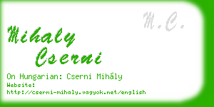 mihaly cserni business card